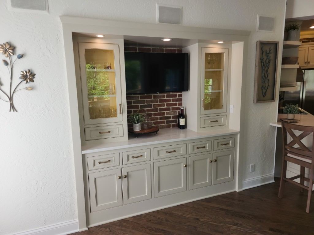 White & Sage Kitchen — custom cabinetry by Timbercraft in Olathe, KS